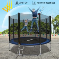 LZQ Ø366cm/12FT Kindertrampolin Gartentrampolin Komplettset Mit Sicherheitsnetz, Leiter, Randabdeckung & Zubehör, Rheinland Getestet -Globbervi Verkaufe c0e0cd45efaa8fad08f9b2baf03c65cb