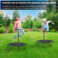 Physionics® Fitness Trampolin - Verstellbarer Griff, Ø 101 Cm, Max. 120 Kg, Klappbar, Mit Gummiseilfederung - Mini-Trampolin, Aerobic Trampolin Für Erwachsene Und Kinder, Indoor, Jumper, Rebounder -Globbervi Verkaufe c0f6f6aca80a8a64837c14cd31f1769e