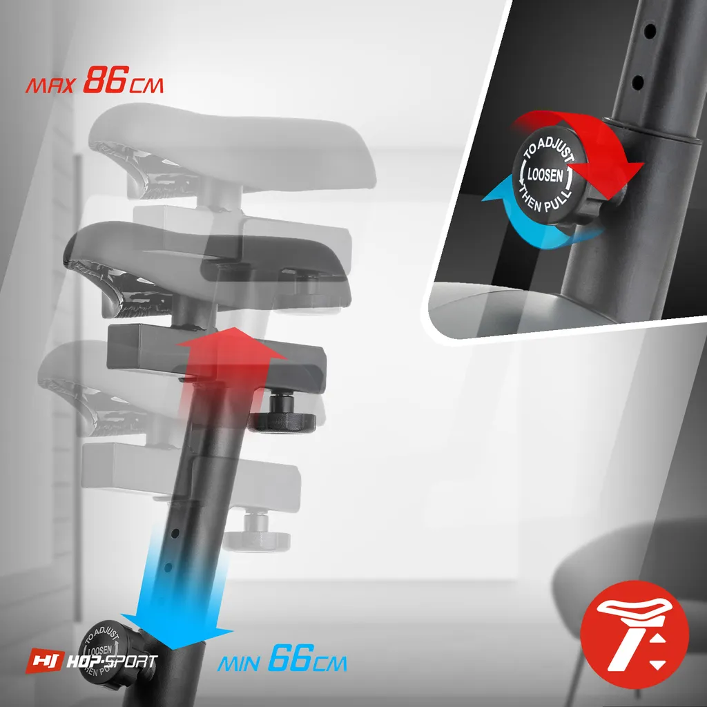 Hop-Sport Heimtrainer HS-2080 Spark Ergometer Fitnessbike Pulsmessung Computer Flaschenhalter Fitnessgerät Türkis 5 Hop-Sport Heimtrainer HS-2080 Spark Ergometer Fitnessbike Pulsmessung Computer Flaschenhalter Fitnessgerät Türkis – Bild 5