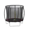 Dunlop Trampolin 6FT - 183 X 50 CM - Gartentrampolin Mit Sicherheitsnetz 200 CM - Kindertrampolin - Max. 80 KG - Schwarz/Rot
