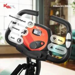KM-Fit 2in1 Heimtrainer Fahrrad Mit LCD-Display | Fitnessbike Klappbar | Hometrainer 16 Widerstandsstufen | Handpulssensoren | Inkl. Bodenschutzmatte & Handy- Halterung -Globbervi Verkaufe c5677b47dd8501b890413726d9b002f0