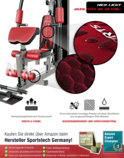Sportstech Einzigartige 30in1 Premium Kraftstation HGX100 Für Unzählige Trainingsvarianten. Multifunktions-Homegym Mit Lat-Zugturm, Fitnessstation Aus EVA Material Für Zuhause - Robuste Konstruktion -Globbervi Verkaufe c5d3c1b95f4d6018ac339274ddece70a
