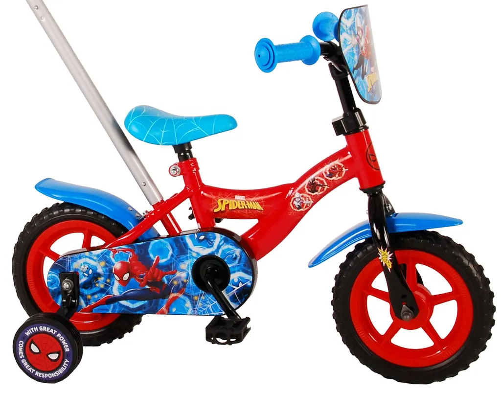 Spider-Man Kinderfahrrad - Jungen - 10 Zoll - Rot / Blau 2 Spider-Man Kinderfahrrad - Jungen - 10 Zoll - Rot / Blau – Bild 2