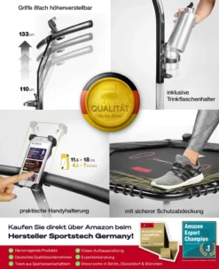 Messe-Neuheit 2020! Smart Fitness Trampolin, Inkl. Pulsgurt, Sprungzähler & APP, Klappbar, Höhenverstellbarer Haltegriff Mit Handy- & Flaschenhalterung, HTX100 Indoor Jumping Workout 14 Messe-Neuheit 2020! Smart Fitness Trampolin, Inkl. Pulsgurt, Sprungzähler & APP, Klappbar, Höhenverstellbarer Haltegriff Mit Handy- & Flaschenhalterung, HTX100 Indoor Jumping Workout -Globbervi Verkaufe c6b06a9765eb6881046491da6a54cd22