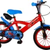 Kinderfahrrad Marvel Spider-Man 14 Zoll Rot/Blau Mit 2 Felgenbremsen, Stützrädern, Trinkflasche