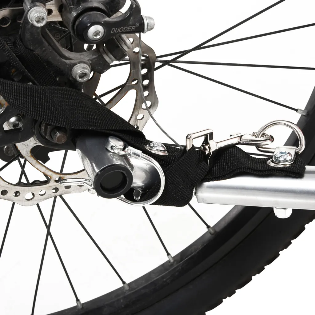 HOMCOM Kinderanhänger Fahrradanhänger Kinder Radanhänger Für 2 Kinder Mit Fahne Regenschutz Atmungsaktiv Stahl Orange+Schwarz 142 X 85 X 105 Cm 9 HOMCOM Kinderanhänger Fahrradanhänger Kinder Radanhänger Für 2 Kinder Mit Fahne Regenschutz Atmungsaktiv Stahl Orange+Schwarz 142 X 85 X 105 Cm – Bild 9