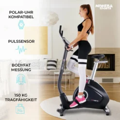 Miweba Sports Profi Ergometer ME500, 14 Kg Schwungrad, App Kompatibel, Tablethalterung, Bluetooth, LCD Display, Pulsmesser Inkl. Pulsgurt, Trimmrad Bis 150 Kg, Fitnessbike, Heimtrainer, Fahrrad -Globbervi Verkaufe c93d48d7b4d1bbbae1e0b17f3ce2d11a