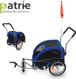 Hundebuggy Und -trailer Fahrradanhänger Für Hunde Mit Reflektoren Und Fähnchen