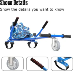 Hoverboard Sitz Mit Extra 2pcs Ersatzriemen- Kart Erweiterung Für 6, 5, 8 10 Zoll Hoverboards Mit Sitz, Verbessertes Design Sitzscooter Sitz Für 2 Wheel Self Balancing Scooter Verstellbarer Karting-Halterung -Globbervi Verkaufe cbb1ec6f9374a3b28788eb75aa6c074f