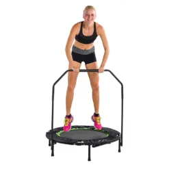 Tunturi Erwachsene Klappbares Fitness Trampolin Ø 104cm Mit Stange Und Randabdeckung / Jumping Fitness Trampolin / Rebounder -Globbervi Verkaufe cc2c8953b5b9a79dcbe368a2f38bdf26