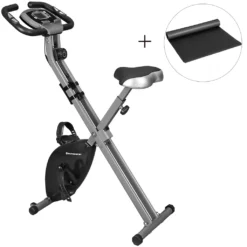 SONGMICS X Bike Heimtrainer Fitnessbike, Bis 100 Kg Fitnessfahrrad Mit Bodenmatte, 8 Magnetische Widerstandseinstellungen Zusammenklappbar Schwarz SXB11BK -Globbervi Verkaufe cd431b334990c2f335b961d12e525e8c
