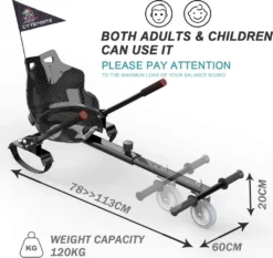 6.5 Zoll Hoverboard Mit Sitz Mit Bluetooth-Lautsprecher LED-Leuchten, Elektroroller Hoverkart, Elektro Scooter Go-Kart , Geschenk Für Kinder Jugendliche Erwachsene -Globbervi Verkaufe cd7fbc37c861c4ecb9f8b02e5cf9295b