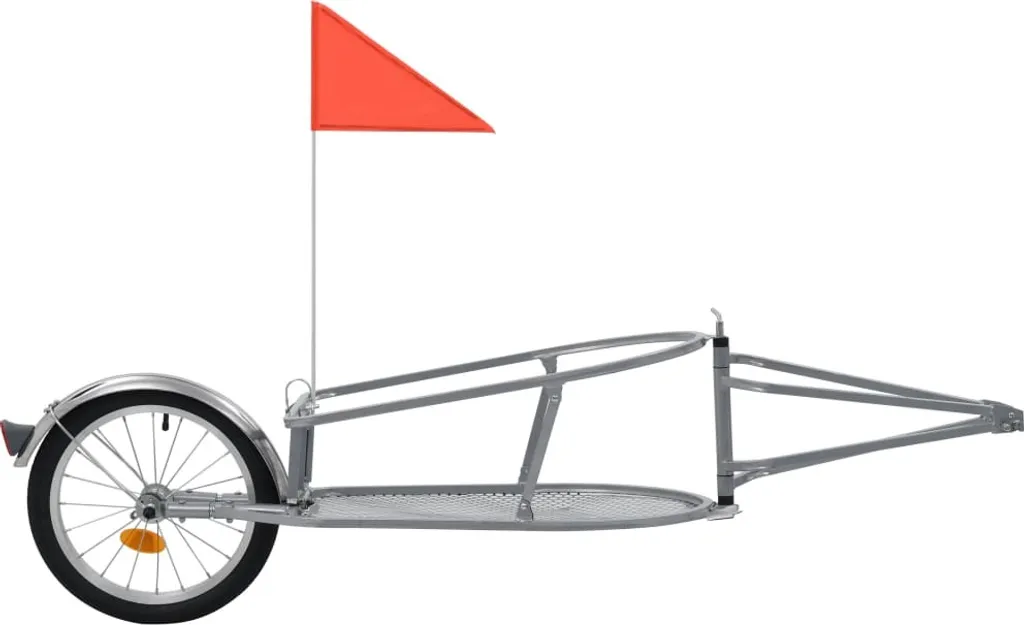 VidaXL Gepäck-Fahrradanhänger Mit Tasche Orange Und Schwarz 3 VidaXL Gepäck-Fahrradanhänger Mit Tasche Orange Und Schwarz – Bild 3