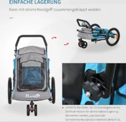 PawHut 2-in-1 Fahrradanhänger Haustier Hundeanhänger Oxfordstoff Atmungsaktiv Metall Oxford-Gewebe Blau 140 X 71 X 105 Cm 16 PawHut 2-in-1 Fahrradanhänger Haustier Hundeanhänger Oxfordstoff Atmungsaktiv Metall Oxford-Gewebe Blau 140 X 71 X 105 Cm -Globbervi Verkaufe cdbfc89518091bcc49fdb83d2f3121bc