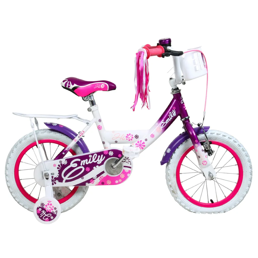 HI5FIVE Kinderfahrrad Emily Mit Rücktritt, Stützrädern Und Gepäckträger 14 Zoll 12 HI5FIVE Kinderfahrrad Emily Mit Rücktritt, Stützrädern Und Gepäckträger 14 Zoll – Bild 12