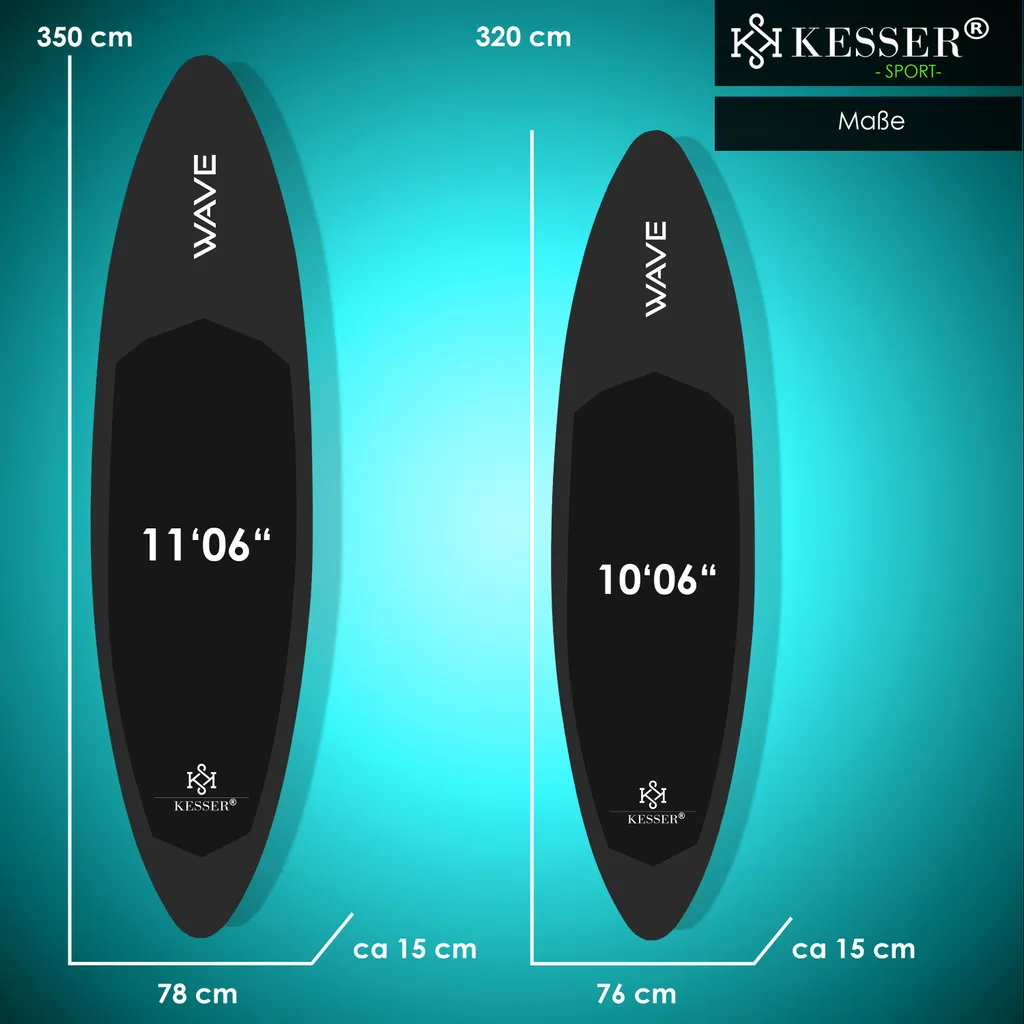 KESSER® Aufblasbare SUP Board Set PRO GTX Mit Premium Hochdruckpumpe Transporttasche Stand Up Paddle Board | Cam Halterung | Surfboard 6 Zoll Dick Komplettes Zubehör 150kg, Farbe:Blau - 320CM 11 KESSER® Aufblasbare SUP Board Set PRO GTX Mit Premium Hochdruckpumpe Transporttasche Stand Up Paddle Board | Cam Halterung | Surfboard 6 Zoll Dick Komplettes Zubehör 150kg, Farbe:Blau - 320CM – Bild 11
