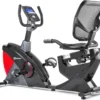 Hop-Sport Liegeergometer HS-070L Mit Unterlegmatte - Liegeheimtrainer Mit App-Steuerung, 12 Trainingsprogramme, 32 Widerstandsstufen – Sitzergometer Max. Nutzergewicht 150 Kg Rot