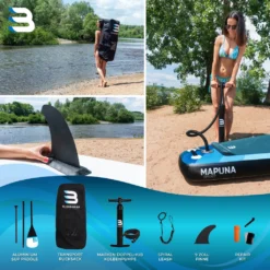 SUP Board MAPUNA - Stand Up Paddle Aufblasbar Mit Kickpad Paddel Pumpe Rucksack (330x76x15cm / 10'10") -Globbervi Verkaufe d0dcdd47d5464e46bba90e2f1b44a825