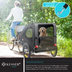 KESSER® Hundeanhänger Boxer 2-in-1 Hundebuggy Fahrradanhänger Groß Ca. 250L Volumen - Inkl. Fahne Und Tasche - 600D Oxford Canvas, Klappbar SmartSpace Concept, Maximale Belastbarkeit: 45kg, Farbe:Schwarz 13 KESSER® Hundeanhänger Boxer 2-in-1 Hundebuggy Fahrradanhänger Groß Ca. 250L Volumen - Inkl. Fahne Und Tasche - 600D Oxford Canvas, Klappbar SmartSpace Concept, Maximale Belastbarkeit: 45kg, Farbe:Schwarz -Globbervi Verkaufe d26c64b7c21e796c52ca0989fbc31faa
