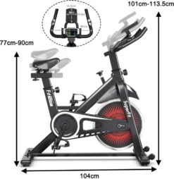 COSTWAY Indoor Fahrrad Mit 6KG Schwungrad, Heimtrainer Fahrrad Mit Einstellbarem Widerstand, Höhenverstellbarem Sitz Und Lenker, Handyhalterung Und LCD-Anzeige, Fitnessbike Bis 120KG Belastbar -Globbervi Verkaufe d4e7bd06bb91cef2a3a53fcedd9a55f8