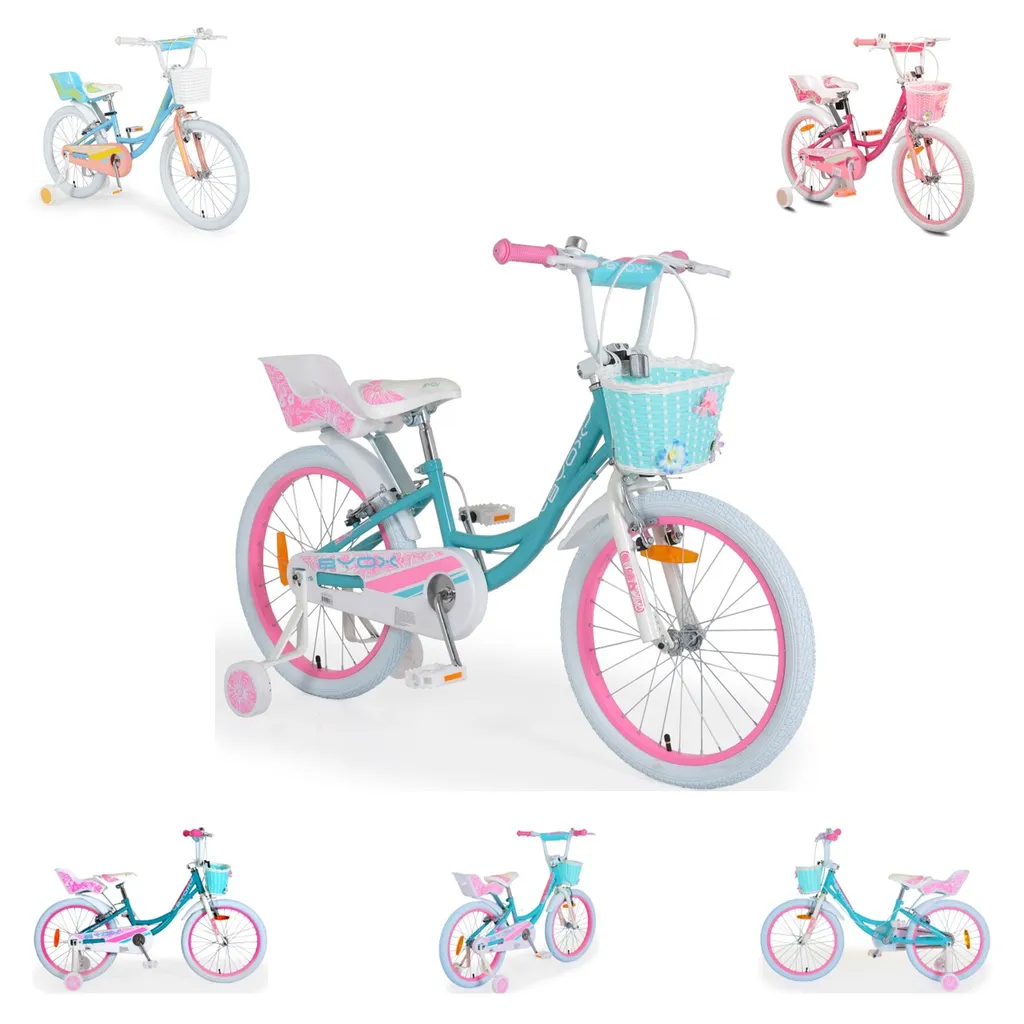 Byox Kinderfahrrad 20 Zoll Fashion Girl, Stützräder, Korb Am Lenker, Puppensitz Türkis 1 Byox Kinderfahrrad 20 Zoll Fashion Girl, Stützräder, Korb Am Lenker, Puppensitz Türkis