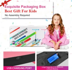 Roller Kinder 3-10 Jahre, Kinderroller 3 Räder, Mit Bluetooth Musik Spray LED Rädern Höhenverstellbar Faltbar Kinderscooter Dreiradscooter Tretroller Scooter Für Kinder Jungen Mädchen Bis 60kg (Rosa) -Globbervi Verkaufe d74351b6962afab9c26d0d032b9d41b3