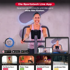 Sportstech 3in1 Premium Heimtrainer Mit Video Events & Multiplayer App, Fahrrad Mit Komfortsitz & Handpulssensoren, Ergometer Für Zuhause Klappbar, Fitness Power Ropes, Hometrainer X150 Bike 9 Sportstech 3in1 Premium Heimtrainer Mit Video Events & Multiplayer App, Fahrrad Mit Komfortsitz & Handpulssensoren, Ergometer Für Zuhause Klappbar, Fitness Power Ropes, Hometrainer X150 Bike -Globbervi Verkaufe d918385d06b72cc2dbd177119f3afb1c