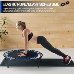 Physionics® Fitness Trampolin - Verstellbarer Griff, Ø 101 Cm, Max. 120 Kg, Klappbar, Mit Gummiseilfederung - Mini-Trampolin, Aerobic Trampolin Für Erwachsene Und Kinder, Indoor, Jumper, Rebounder -Globbervi Verkaufe d94fa3ad04863db5445f9b120055dc77