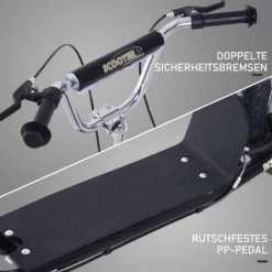 HOMCOM Kinderroller 16/12 Zoll Scooter Tretroller Mit Bremsen Cityroller Kickboard Kinder Roller Für 5+ Jahre Kinder Schwarz 135 X 58 X 92-100 Cm -Globbervi Verkaufe d99ffe0401ca6a612a99a4dcaccdcec4