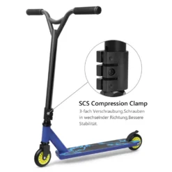 Stunt Scooter Freestyle Tretroller YOLEO Pro Scooter Kickscooter Roller Für Kinder Und Erwachsene Tragfähigkeit: 100 Kg ABEC 7 Steel Y Lenker (blau) -Globbervi Verkaufe dbbf7cc58bcf0ac5a4aa5a32c2d91a32