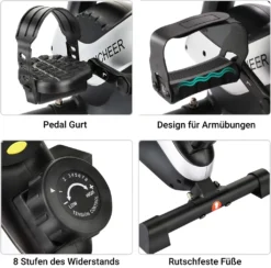 Ancheer Mini Pedaltrainer, Büro Heimtrainer Fitness Bike, Arm- Und Beintrainer, Minifahrrad, 10 Widerstandsstufen, Mit LCD Display -Globbervi Verkaufe dcb2c3780c357bd27b64e026dce23736