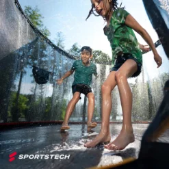 SPORTSTECH HTX500 Trampolin Outdoor Ø 244/305 Cm | Kindertrampoline Garten | Bis 100/120 Kg + Sicherheitsnetz | Outdoor Spielzeug Mit Cooler Sprungmatte & Wassersprinkler | Komplettset Für Draußen - SP_HTX500_8ft_244 -Globbervi Verkaufe dcf3137ecf7c43534e715c3f31aa3a37