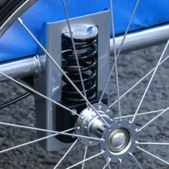 PawHut Hundeanhänger Jogger Fahrradanhänger Hunde Hunde-Fahrradanhänger Blau+Grau 155 X 83 X 108 Cm -Globbervi Verkaufe dd09f9c1bfb87524aad970a0e8025a90