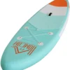 HOMCOM Aufblasbares Surfbrett, Surfboard Mit Paddel, Stand Up Board, Rutschfest, Inkl. Ausrüstung, PVC, EVA, Grün, 305 X 76 X 15 Cm