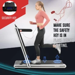 GEARSTONE 2 In 1 Klappbares Laufband, Laufband Mit Bluetooth-Lautsprecher, Fernbedienung, LED-Anzeige, Einfache Montage, Indoor-Walking-Laufmaschine Für Home Office Fitness -Globbervi Verkaufe ddb7985d26d72ea32a707707e1b943fb