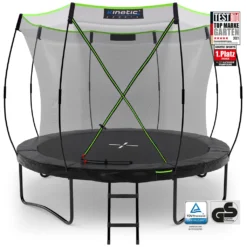 KINETIC SPORTS Trampolin Ultimate Pro 'Black Edition' Für Kinder | | Designed In Germany | AirMAXX Technologie | 305 Cm