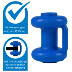 Kinetic Sports Trampolin 8X Endkappen | Universal Netzhaltekappen Abschlusskappen Für Netzstangen Mit Innenliegendem Netz | Set 8 Stück | Ø 25 Mm | Blau -Globbervi Verkaufe de621ce062ba81c8e724cbf8781a7e4b