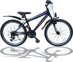 24 Zoll Fahrrad MTB Mit Beleuchtung Und SHIMANO 21-Gang Faster SBO