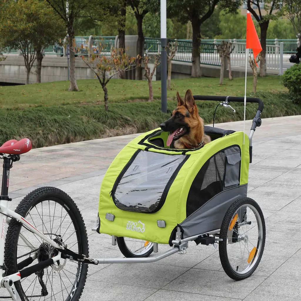 Zoomundo 3in1 Hundeanhänger Fahrradanhänger Hundejogger Für Hunde - LUCKY In Grün 4 Zoomundo 3in1 Hundeanhänger Fahrradanhänger Hundejogger Für Hunde - LUCKY In Grün – Bild 4
