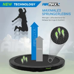 KINETIC SPORTS Trampolin Ultimate Pro 'Black Edition' Für Kinder | | Designed In Germany | AirMAXX Technologie | 305 Cm -Globbervi Verkaufe e01bc71151c92f425582ef0694b61ae3