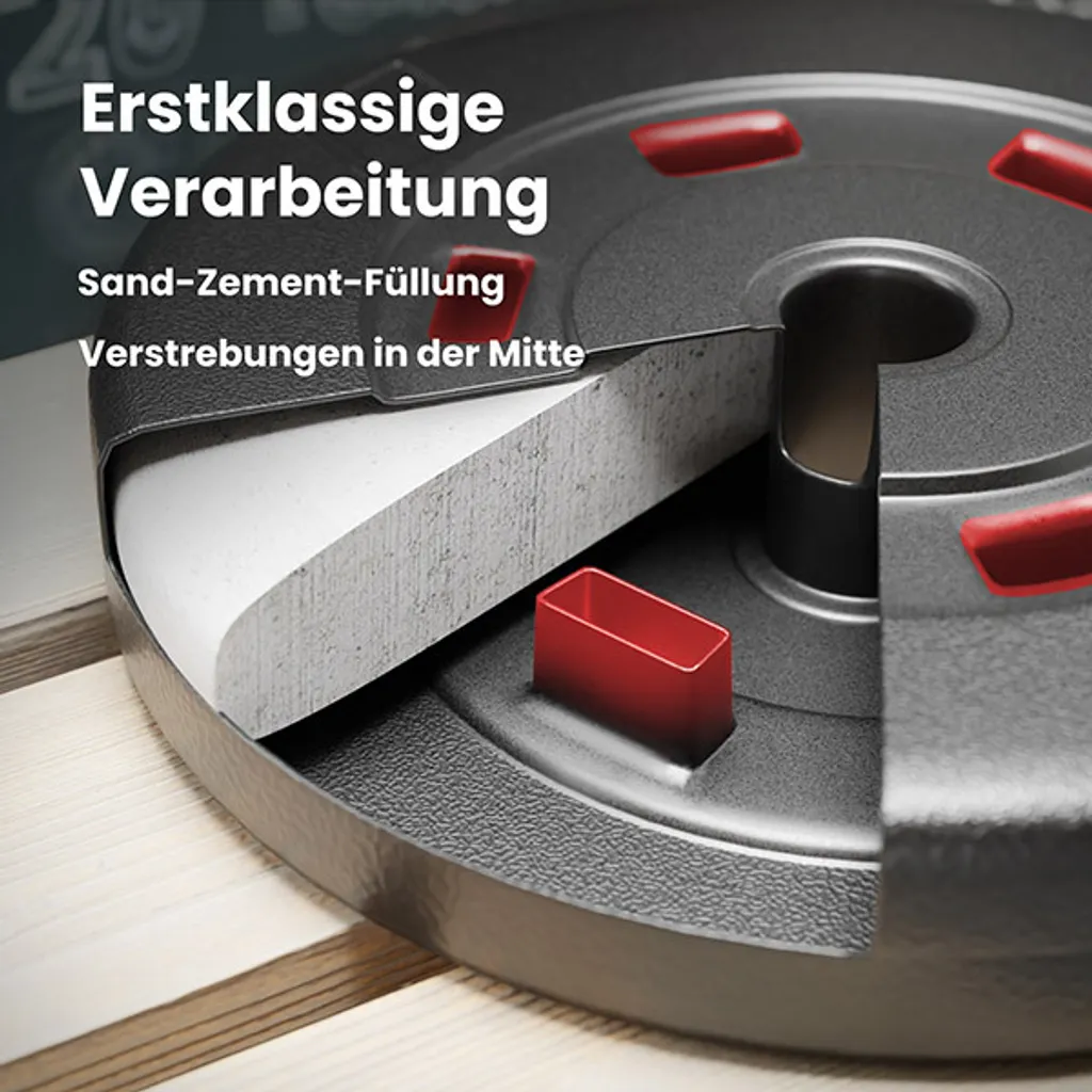 Hop-Sport Hantelbank Kraftstation HS-1080 Mit 39 KG Hantelset Langhantel Gewichte 4x5 Kg; 4x2,5 Kg 6 Hop-Sport Hantelbank Kraftstation HS-1080 Mit 39 KG Hantelset Langhantel Gewichte 4x5 Kg; 4x2,5 Kg – Bild 6