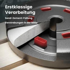 Hop-Sport Hantelbank HS-1075 - Mit Curlpult Und Latzug - Inkl. 75 KG Hantelset Lang-, Curl- & Kurzhantelstange, Gewichte -Globbervi Verkaufe e0811d8ba73eea077b7506a7c91290b6