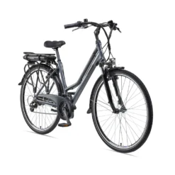 Telefunken XT480 Trekking Damen E-Bike, 21 Gang Shimano Kettenschaltung, Anthrazit