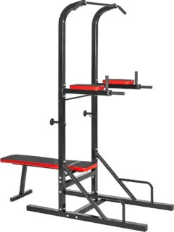 Tectake Kraftstation Reeves 180x95x210cm - Schwarz