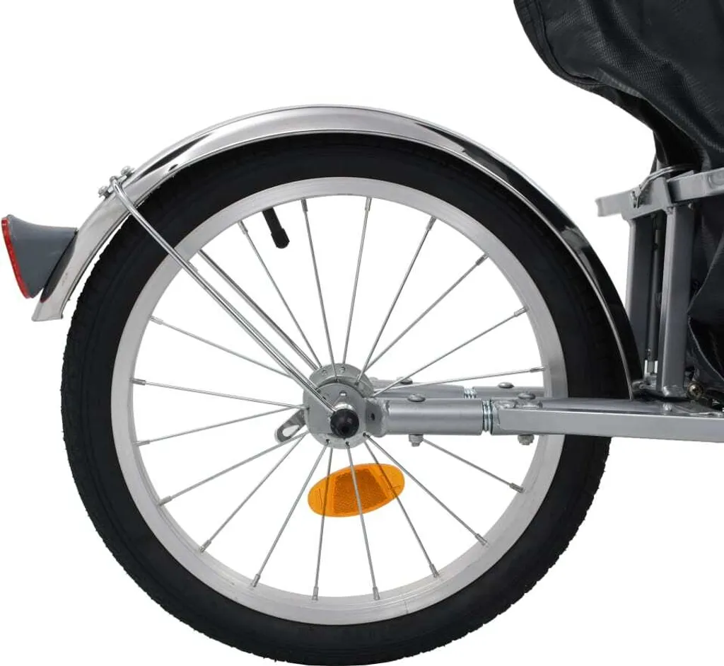 VidaXL Gepäck-Fahrradanhänger Mit Tasche Orange Und Schwarz 6 VidaXL Gepäck-Fahrradanhänger Mit Tasche Orange Und Schwarz – Bild 6