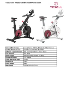 YESOUL S3 Fitnessbikes Fitness Bike Heimtrainer Weiß /white -Globbervi Verkaufe e5764d81285581307a18a3ff535125fe