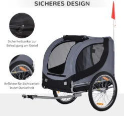 PawHut Hundeanhänger Fahrradanhänger Hundetransporter Hunde Fahrrad Anhänger Grau 130 X 73 X 90 Cm 23 PawHut Hundeanhänger Fahrradanhänger Hundetransporter Hunde Fahrrad Anhänger Grau 130 X 73 X 90 Cm -Globbervi Verkaufe e6a8dac8ea9e73232149c95148c57ae4