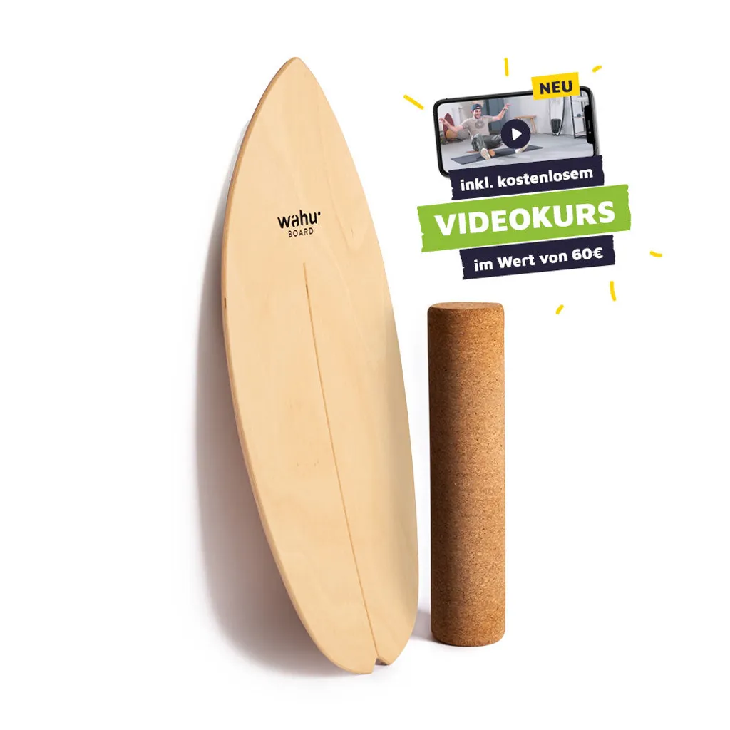 Wahu® Balanceboard Für Fortgeschrittene Aus Echtholz Inkl. Korkrolle | Kratzfest | Sport Balanceboard Gleichgewichtsboard Balance Training 1 Wahu® Balanceboard Für Fortgeschrittene Aus Echtholz Inkl. Korkrolle | Kratzfest | Sport Balanceboard Gleichgewichtsboard Balance Training
