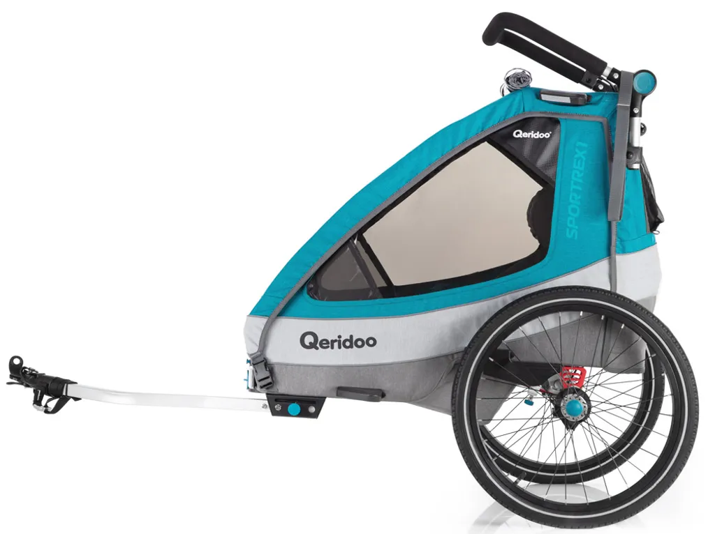 Qeridoo Sportrex1 Petrol Kinderanhänger 2 Qeridoo Sportrex1 Petrol Kinderanhänger – Bild 2