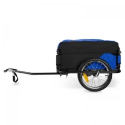 DURAMAXX Mountee - Fahrradanhänger , Lastenanhänger , Handwagen , Mit Hochdeichsel , Transportbox Mit 130 Liter Volumen , Tragkraft: Max. 60 Kg , Blau -Globbervi Verkaufe e885d80aca8e49a1718b168f05fccb5c